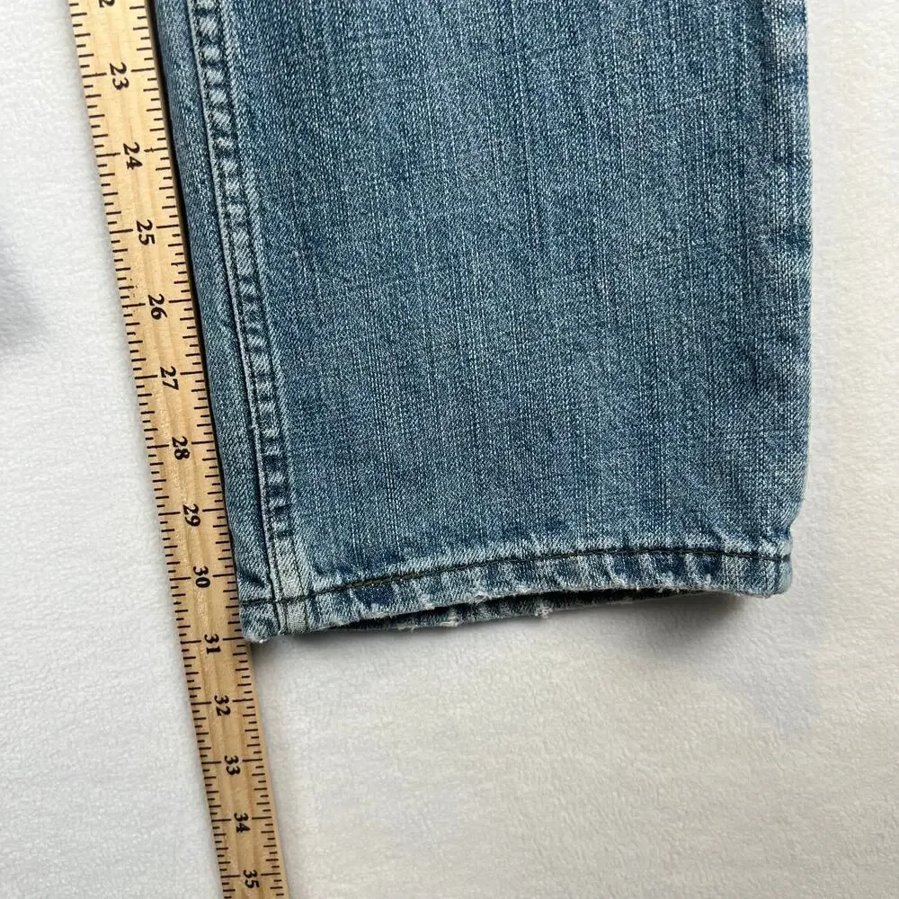 Levis 514 Jeans Mens 33x32 Blue Straight‎ Mid Rise Dark Wash Denim